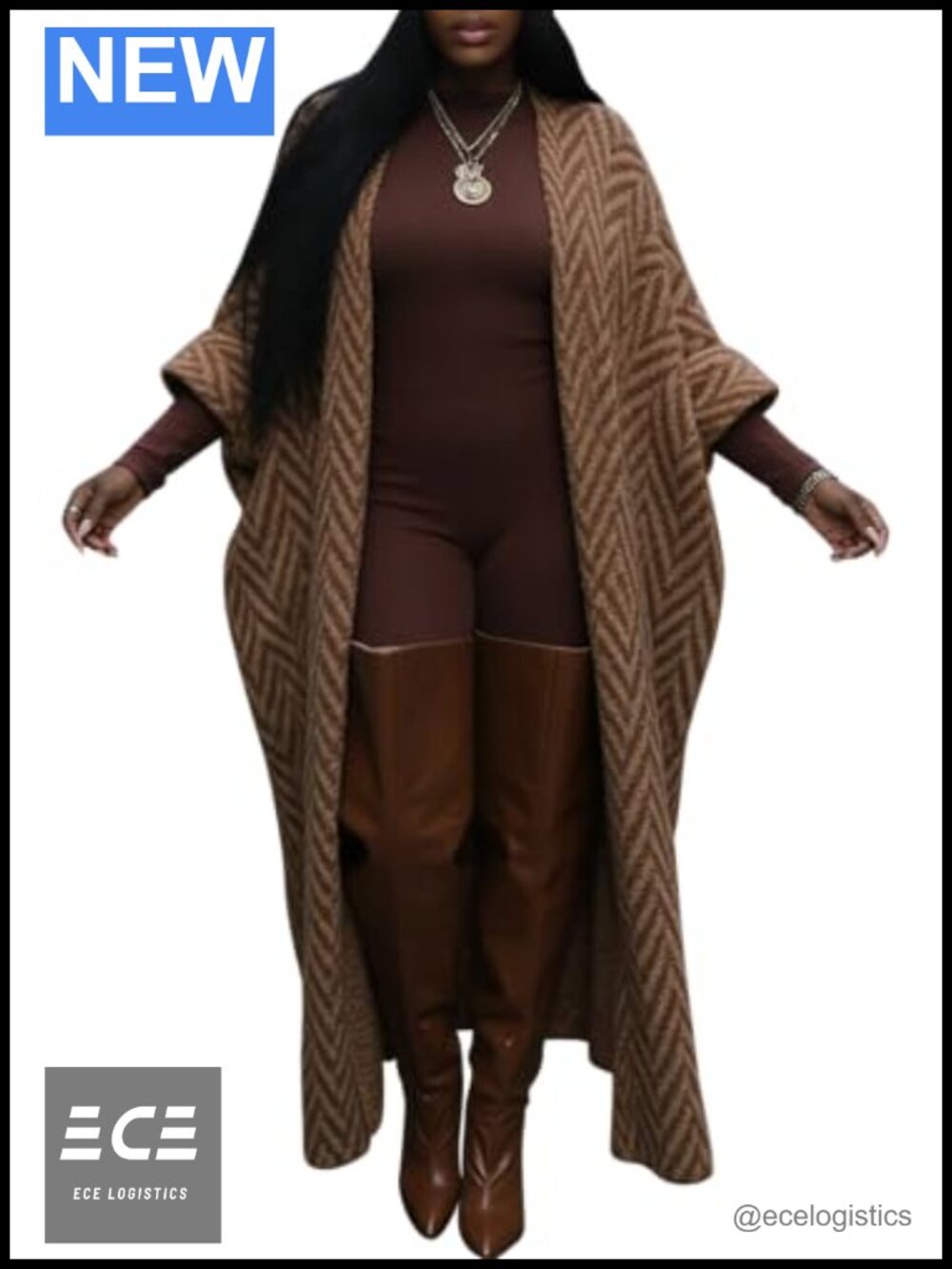 Womens Long Open Front Chunky Knit Cardigan Sweater Duster Oversized Winter